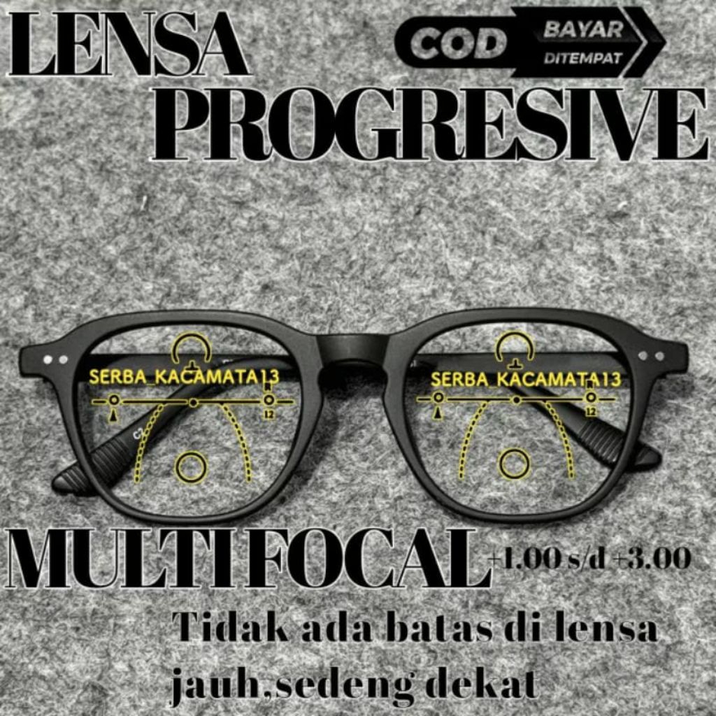 KACAMATA PROGRESIF BACA DAN JALAN KACA MATA BACA LENSA PROGRESSIVE PLUS MINUS SILINDER PHOTOCROMIC A
