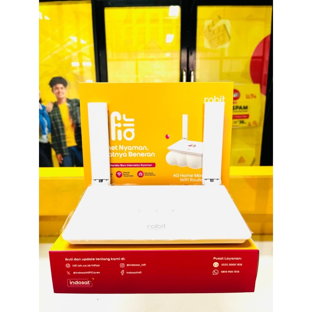 Hifi Air Rabit Wifi Modem Router 4G Free Kartu Paket+kuota Internet