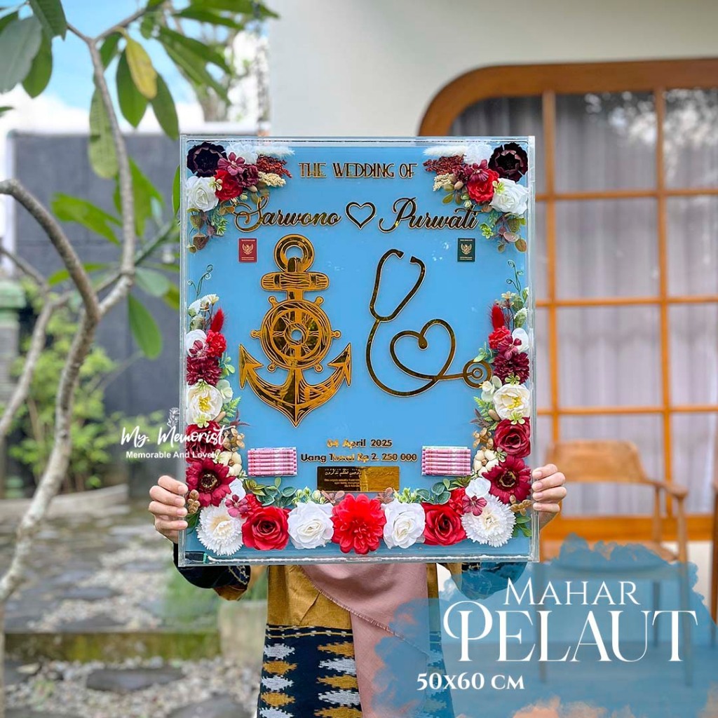 Mahar Tema Jangkar Pelaut Full Akrilik