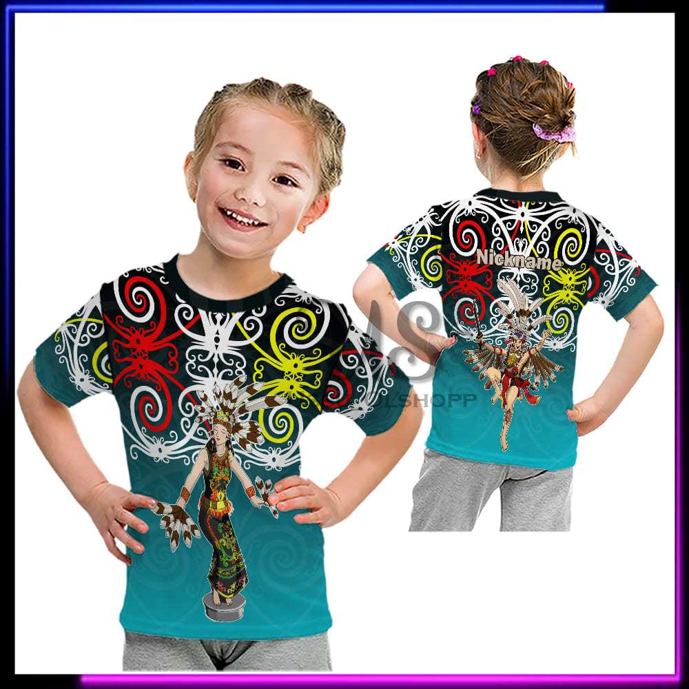 Baju Batik Dayak Anak / Kaos Batik Dayak Anak Terlaris