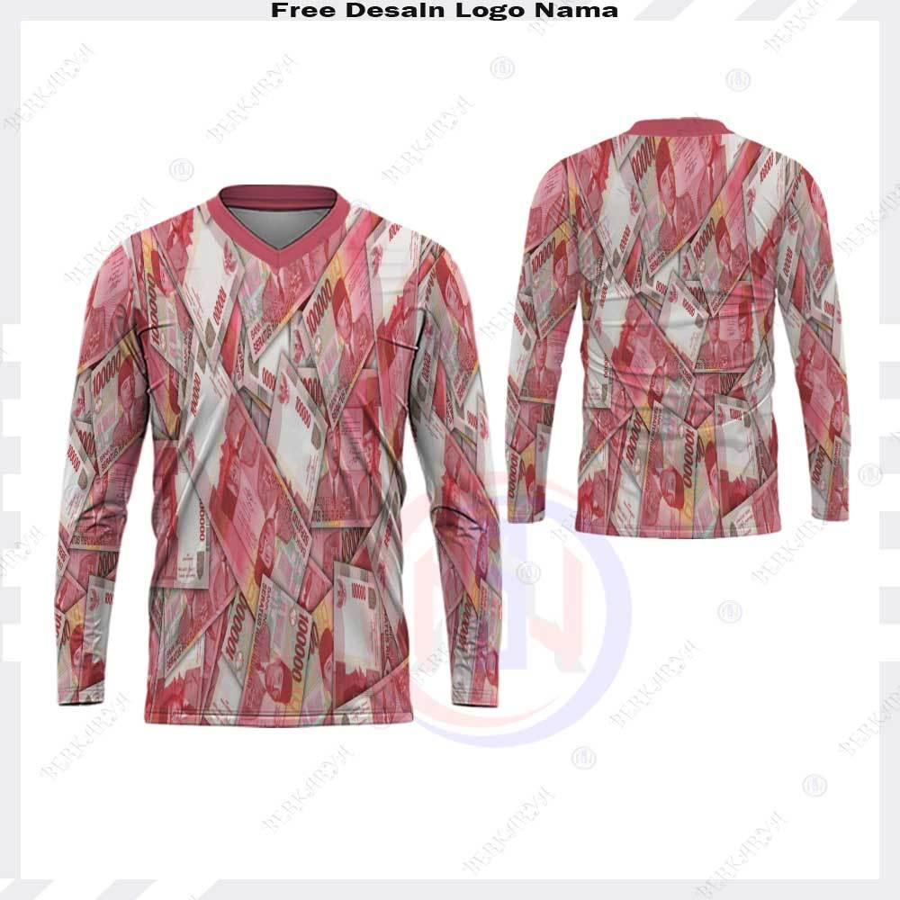 Jersey Unik Baju Uang 100 Ribu /Kaos Pria Jersey Uang 100 Ribu Fullprint / Kaos Uang Fullprint Keren