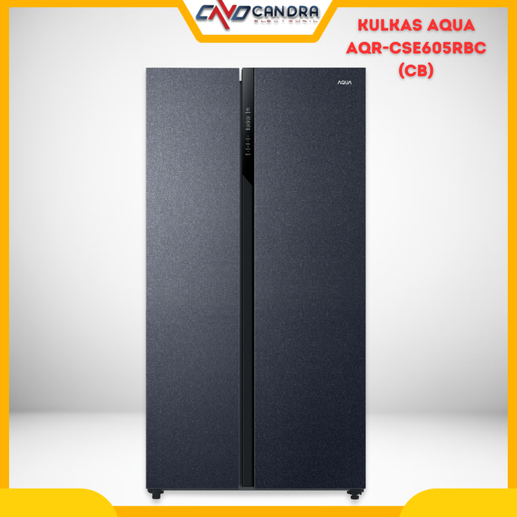 AQUA Kulkas 2 Pintu Side By Side AQR-CSE 605RBC(CB)