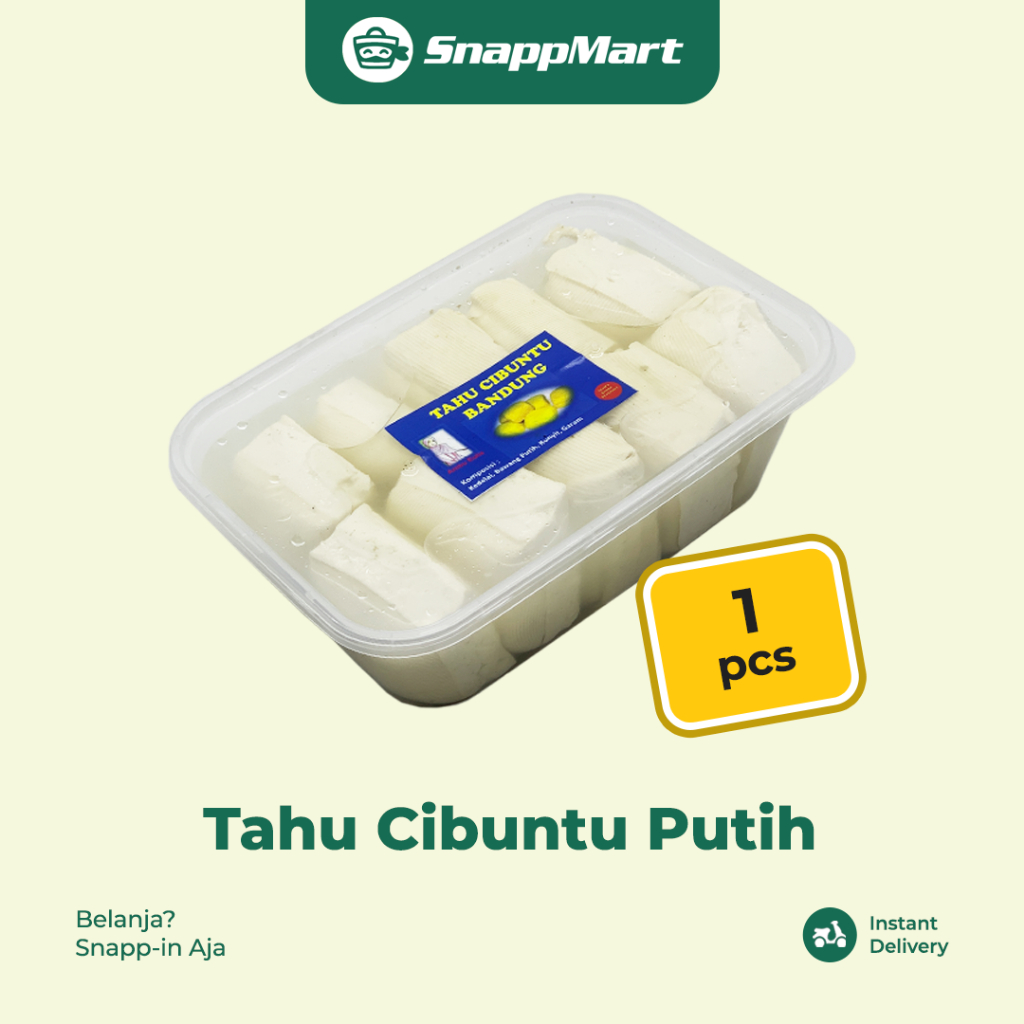 Tahu Cibuntu Putih Bandung (1pcs) - INSTANT / SAMEDAY - Tahu & Fermentasi