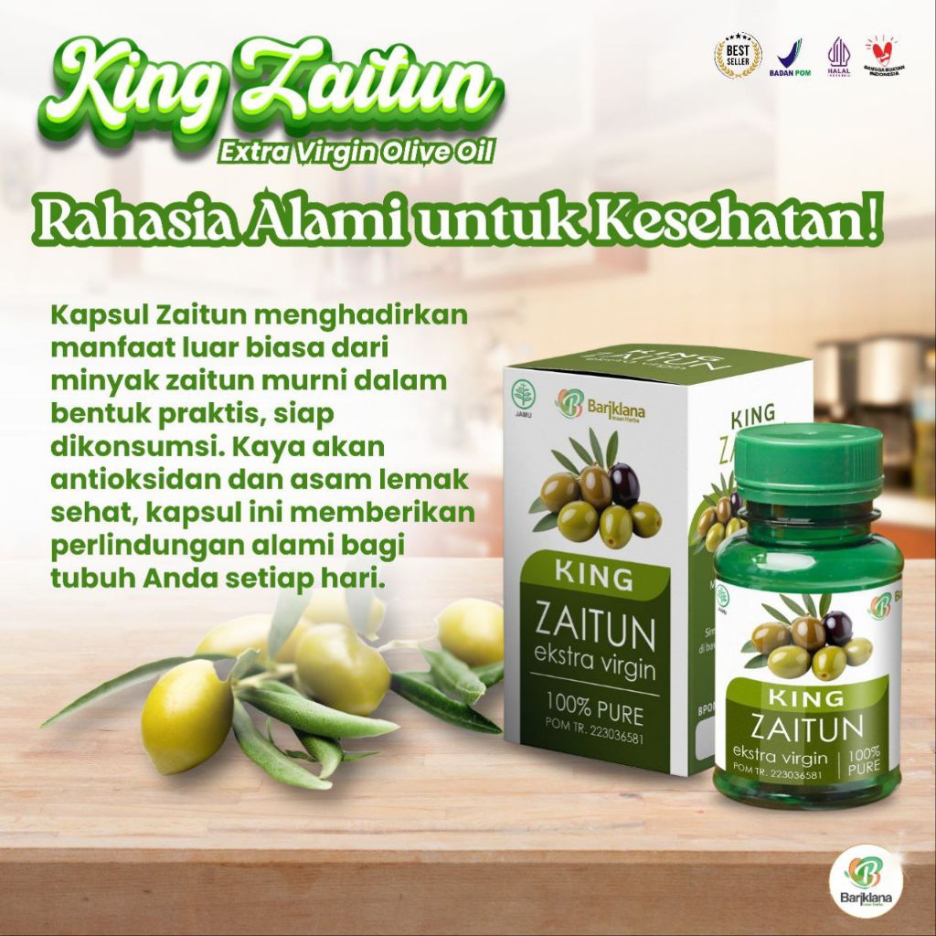 King Zaitun Extra Virgin / Minyak Zaitun Kapsul