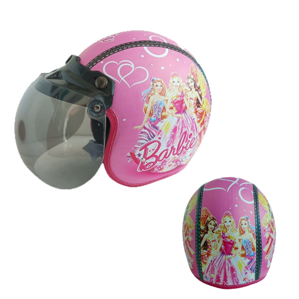Helm Anak Full Face Boneka Barbie Untuk Usia 2-7 Tahun