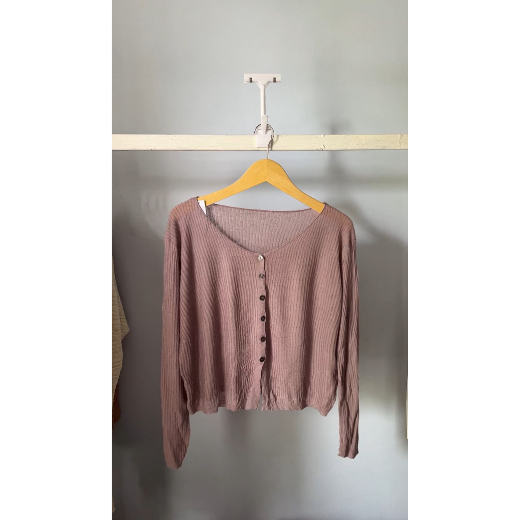 Cardigan Dusty Purple