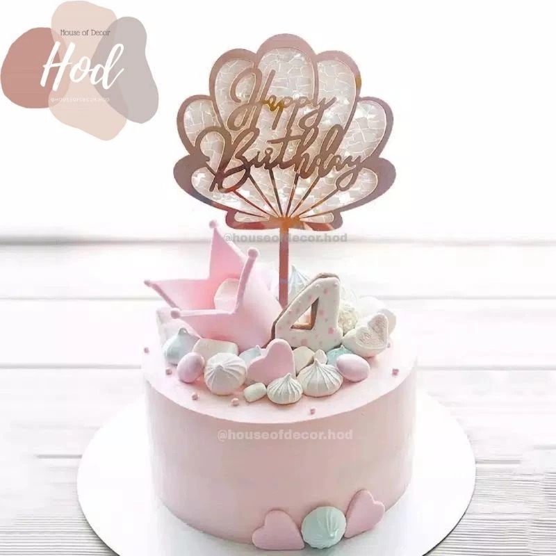 //Cake Topper temaa Kerang Akrilik Dua Lapis / Hiasan Kue Kerang Akrilik Murah meriahh