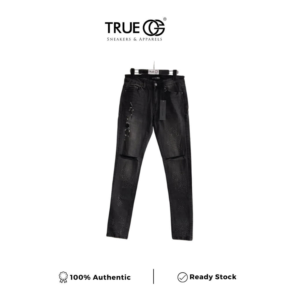 Hyper Denim Fade Black Grenade Jeans 100% Original