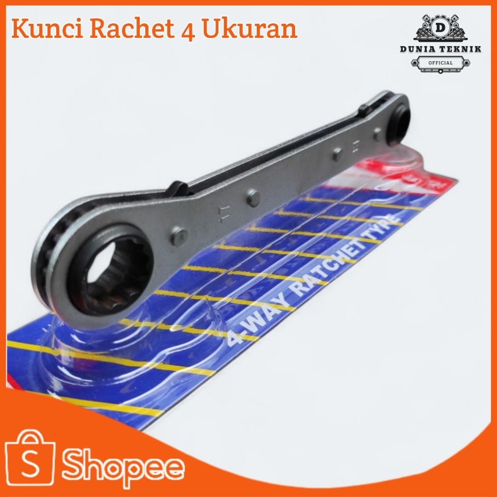 kunci 10 mm 12 mm - 13 mm 14 mm kunci ring Pas kombinasi Rachet wrench 4 Way OPT 10 mm 12 mm - 13 mm