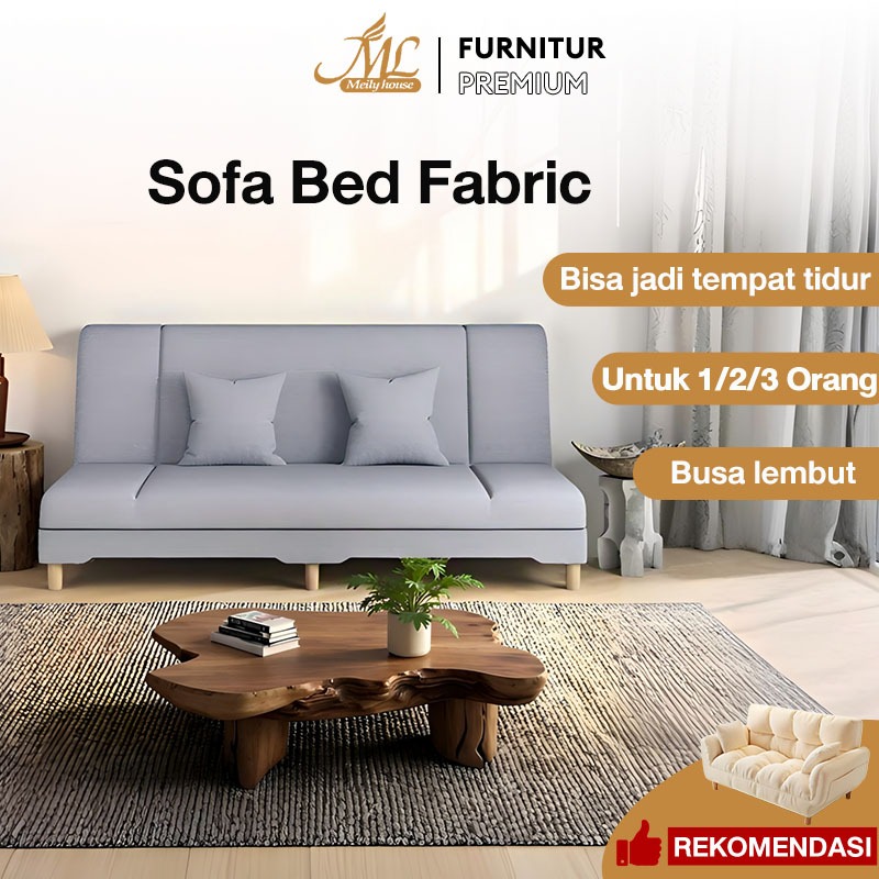 Sofa Bed Fabric - Abu-Abu Sofa Multifungsi Sofa Bed Tua Tempat Duduk Multifungsi Sofa Tidur 2In1
