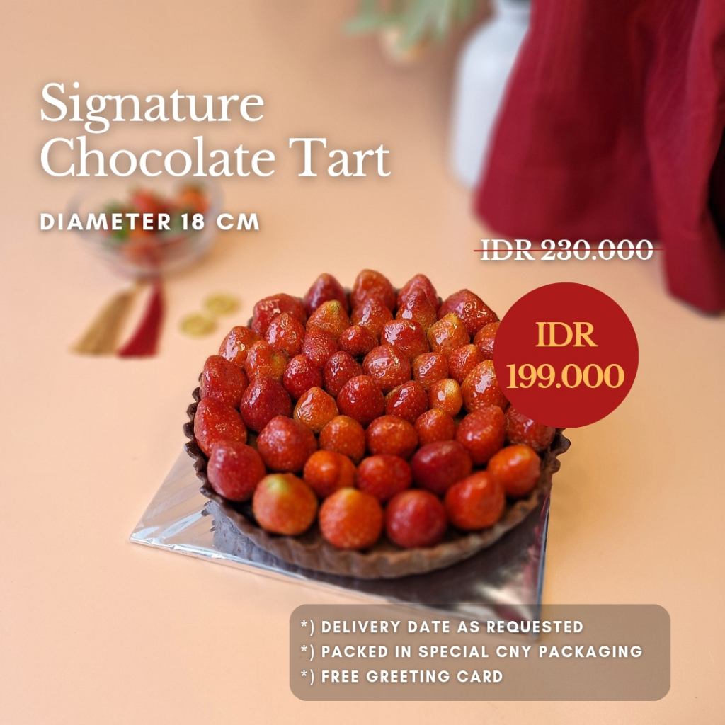 CNY Hampers IMLEK / PARSEL Sincia / Lunar Parcel - Chocolate Tart Full Strawberry