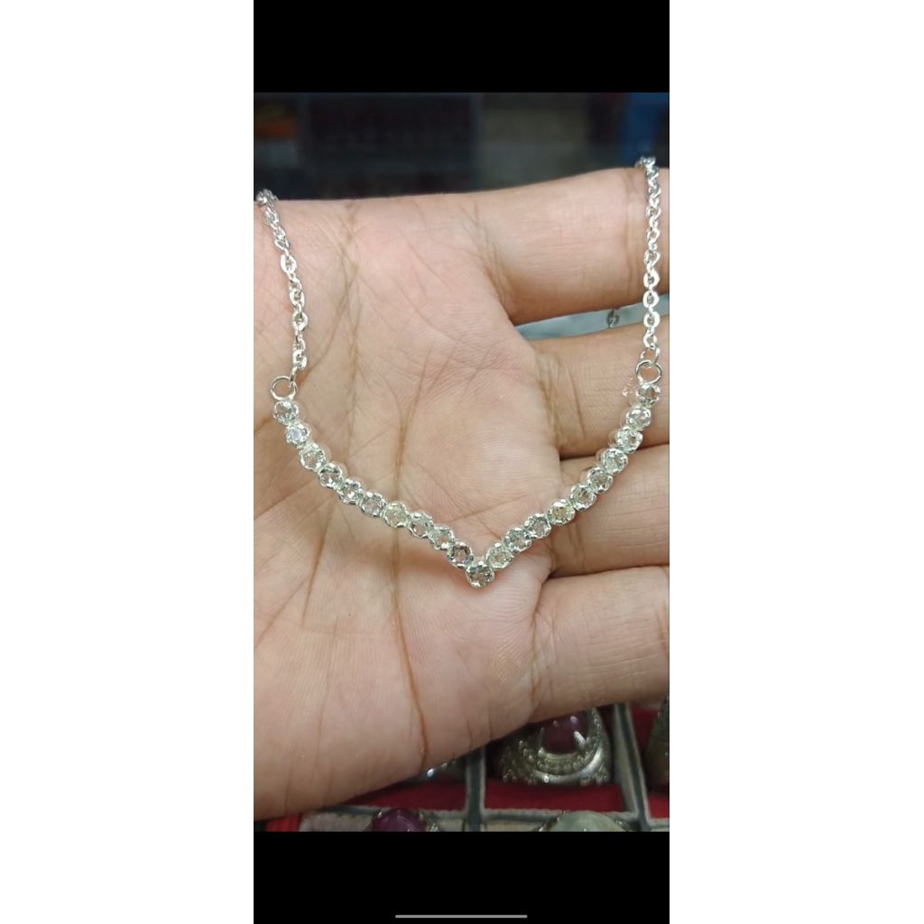 kalung bermata berlian Banjar asli mengkilau grtis memo