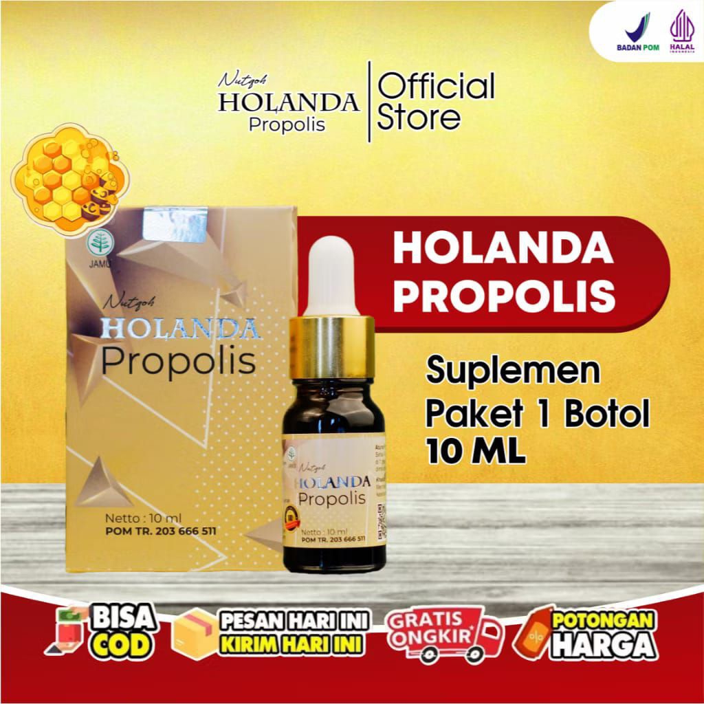 Holanda Propolis 10ml - Suplemen Extra Bee Pollen