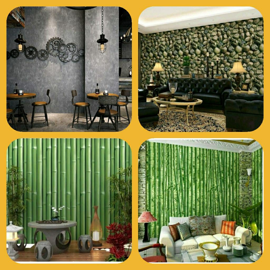 Wallpaper Dinding Kayu PVC Berperekat, Mudah Dipasang dan Praktis