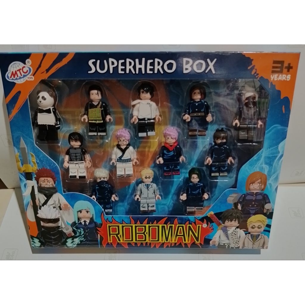 action figure superhero box/mainan anak lego superhero/nonja roboman