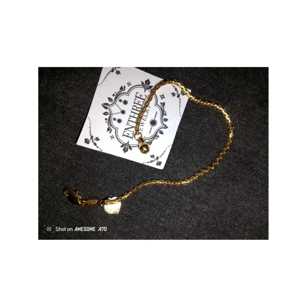Gelang Emas Titanium Wanita 750 mirip emas Asli