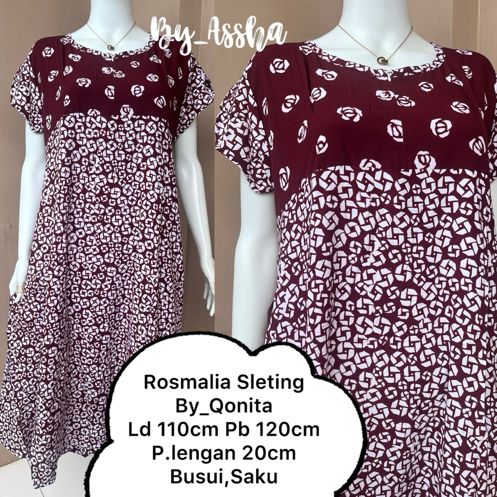 Qonita Daster Batik Pekalongan Rosmalia Sleting