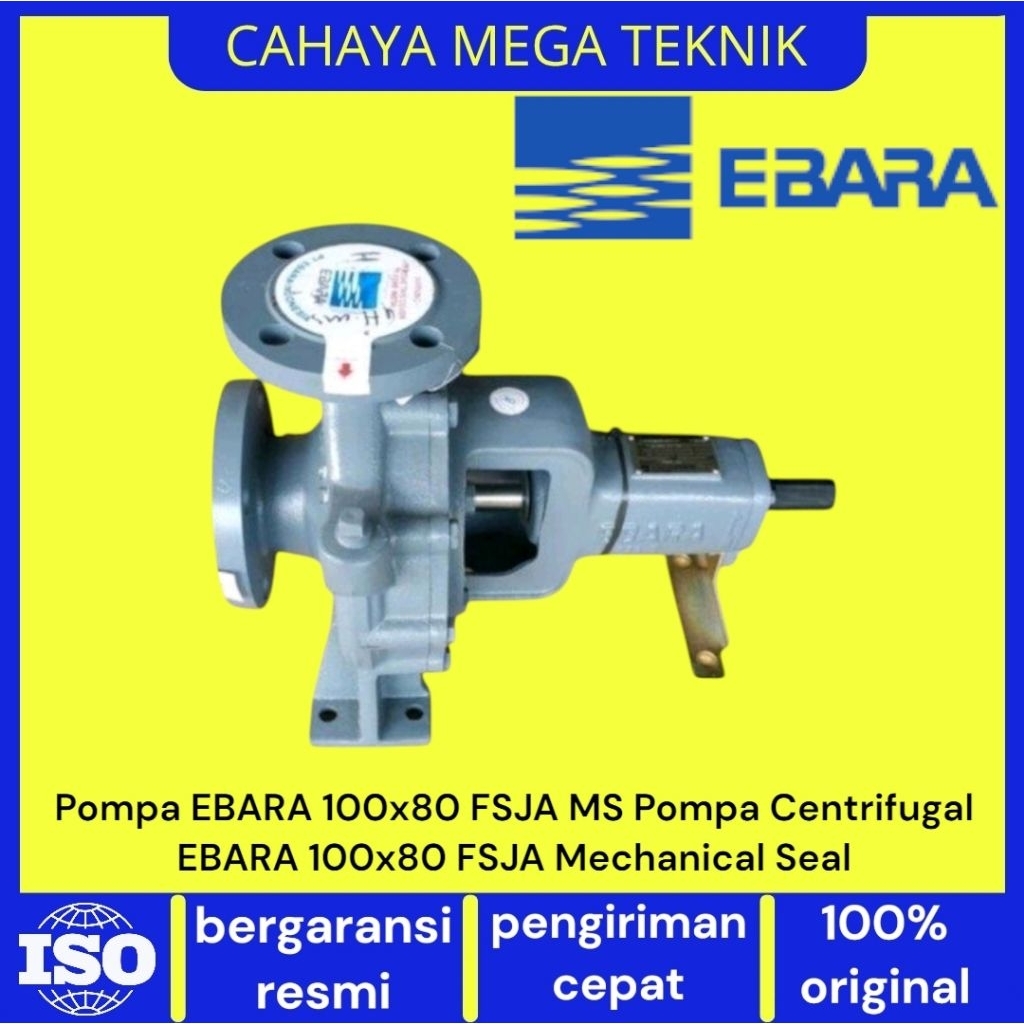 Pompa EBARA 100x80 FSJA MS Pompa Centrifugal EBARA 100x80 FSJA Mechanical Seal