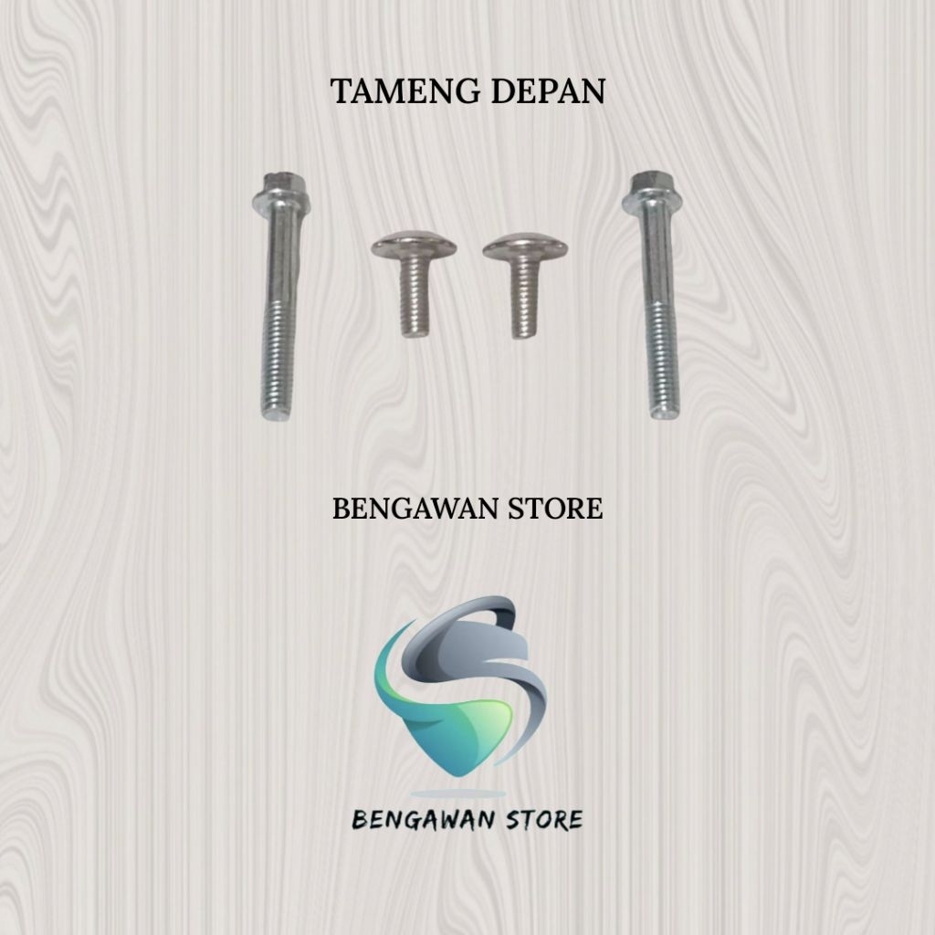 Baut Fullset Cover Bodi Body Tameng Depan Yamaha Vega R Lama / Old Karbu Karburator