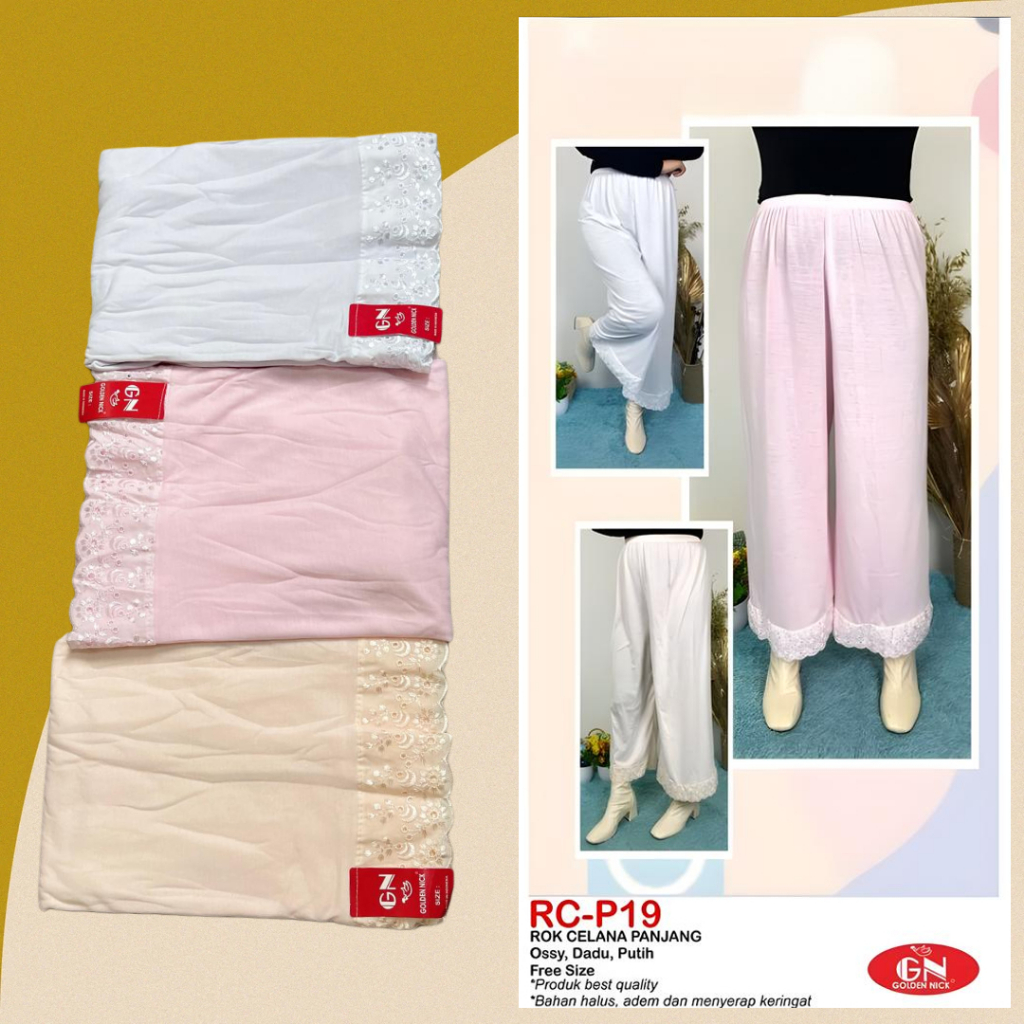 GOLDEN NICK Daleman Rok Celana model kulot Muslimah panjang - Androk Renda