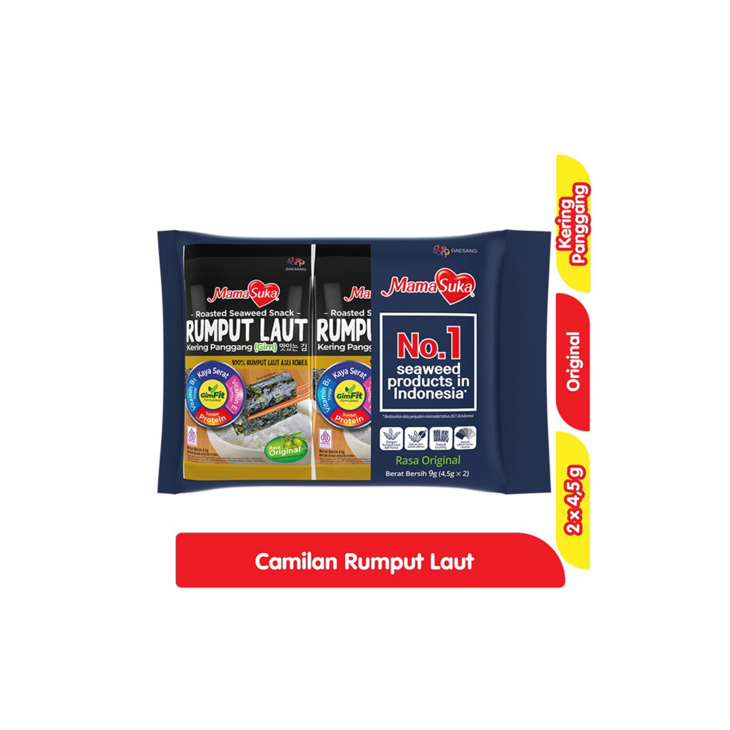Rumput Laut Panggang MamaSuka - Rasa Pedas, Original, dan Jagung Bakar