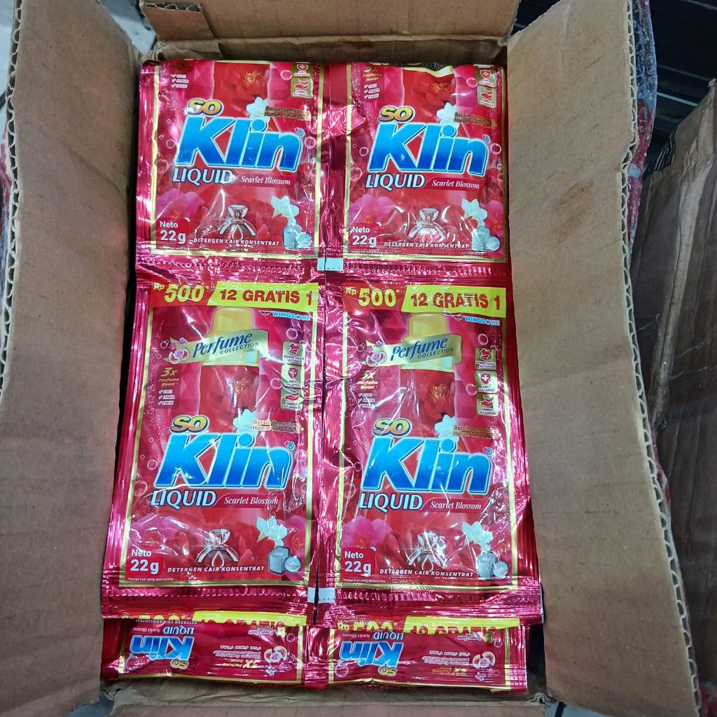 (13 sachet ) soklin cair liquit kemasan 500