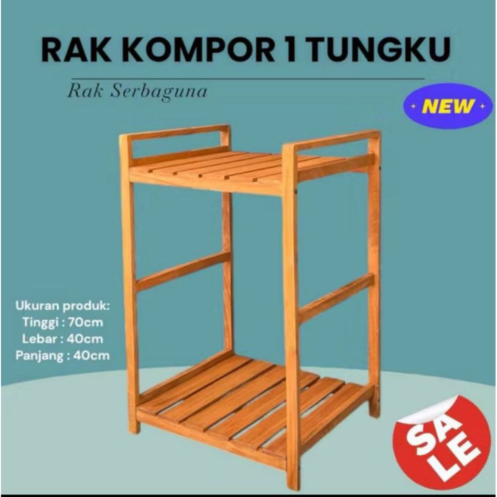 RAK KOMPOR 1 TUNGKU RAK KOMPOR KAYU