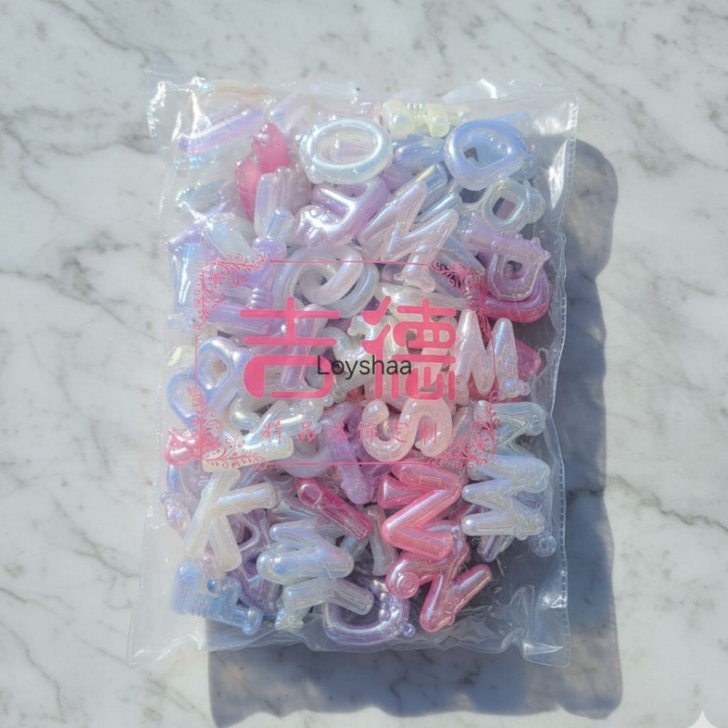 Manik Huruf 1 pack | 1 Bag Manik Huruf Besar | 1 pack Manik Huruf | Manik Huruf Lucu | Manik Alfabet