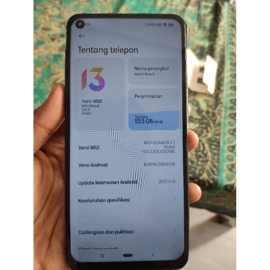 Redmi Note 9 Second Ram 6+2/128Gb