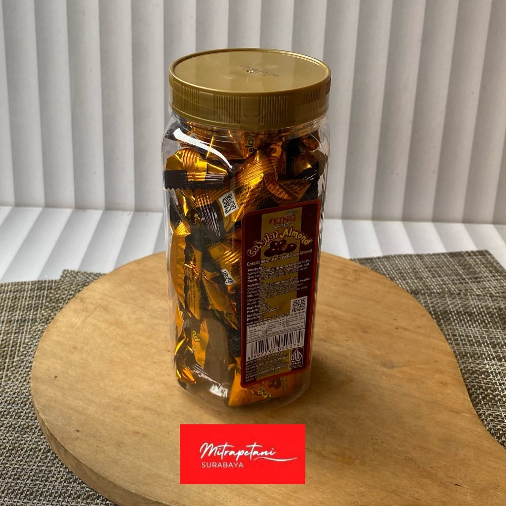 Cokelat almond 1 toples, jajan viral coklat almond