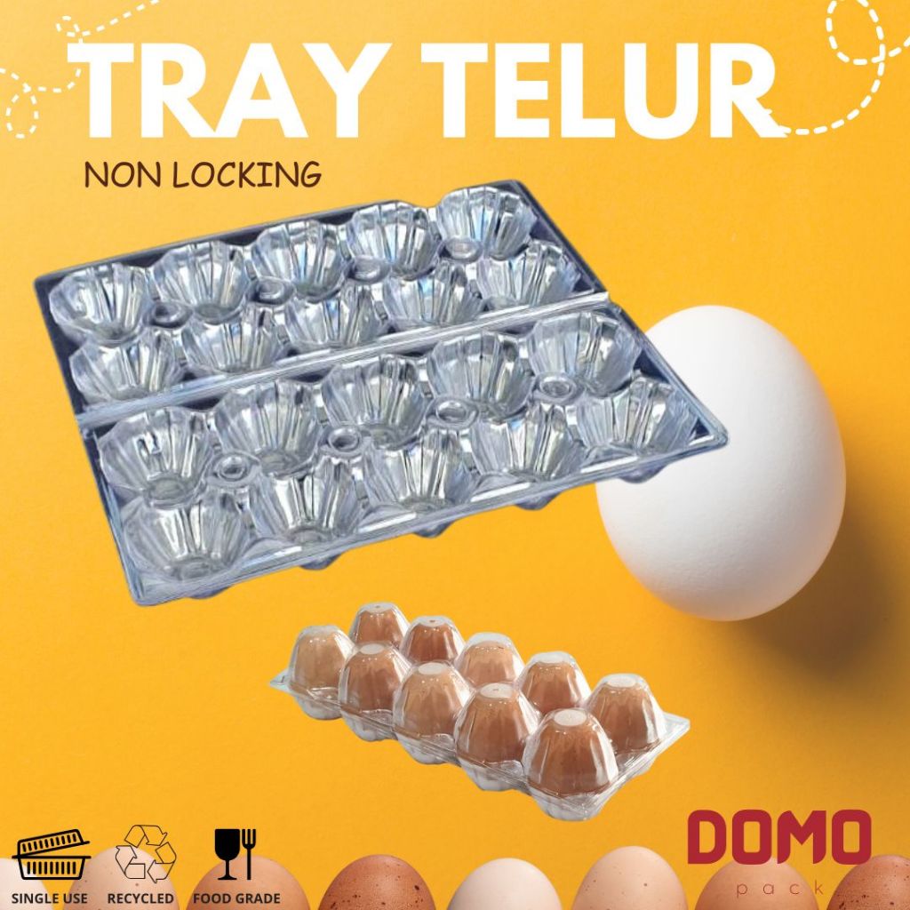 Mika Telur lubang 10 / Tray Mika Telur / Plastik Mika Telur / Kemasan egg tray