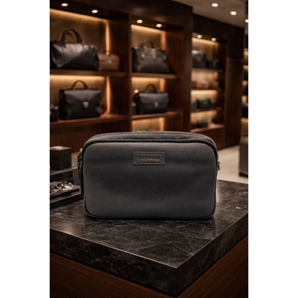 Tas Clutch Pria OBERMAIN Kulit Asli – Dompet Tangan Formal Berkelas