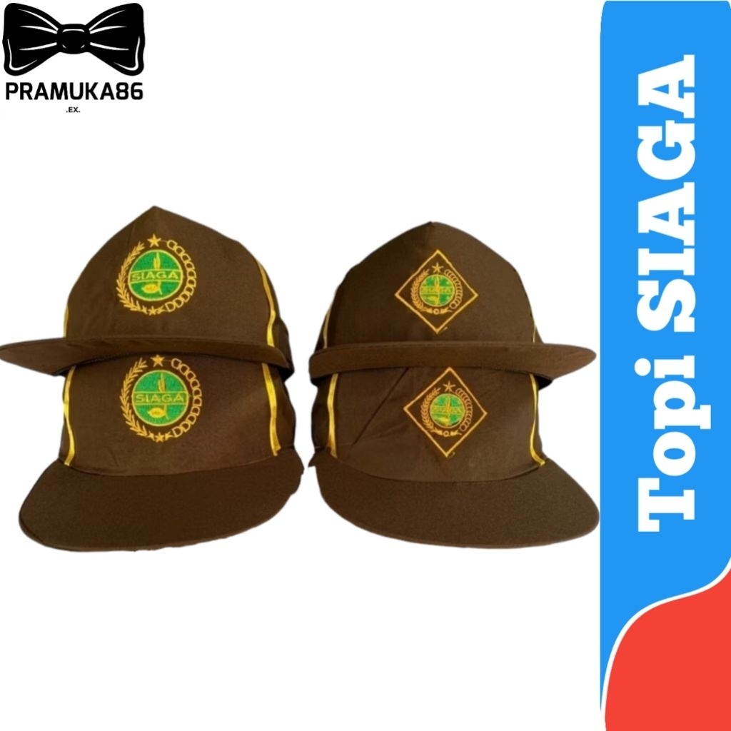 Topi Siaga Pramuka Putra & Putri Logo Bordir / Topi Siaga Putri Pramuka / Topi Siaga Putra Pramuka /