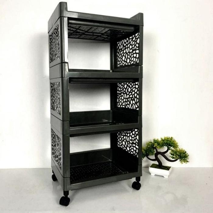 Rak Yoyo 4 Susun Roda/ Rak Susun Serbaguna