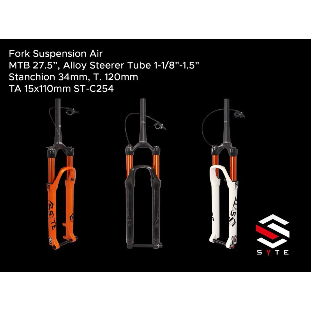 NOS ada LeCeT fork syte air garpu angin syte 254 taper tapered as TA ada lock kuncian sepeda mtb ban