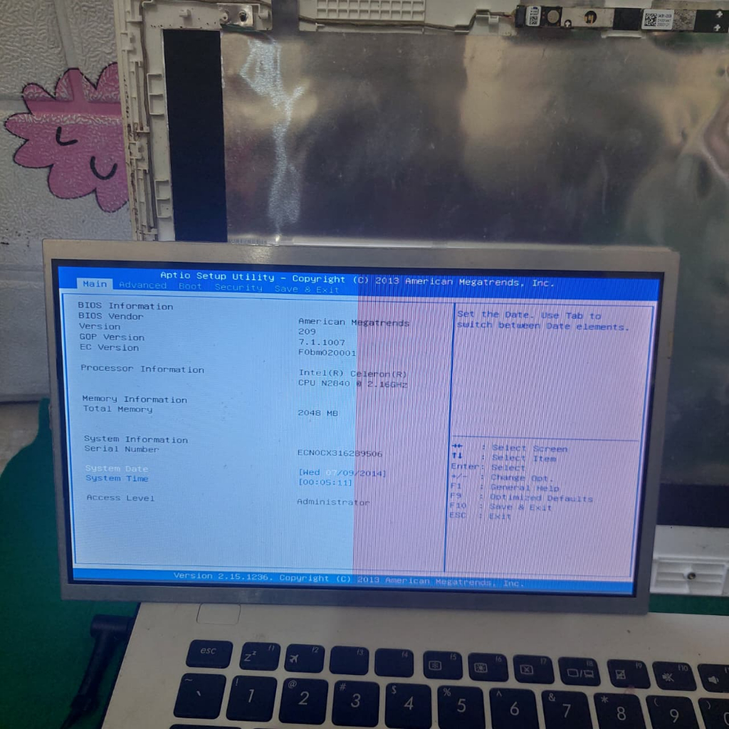 LAYAR LED LAPTOP BEKAS 10.1" SLIM 40PIN BELANG SETENGAH