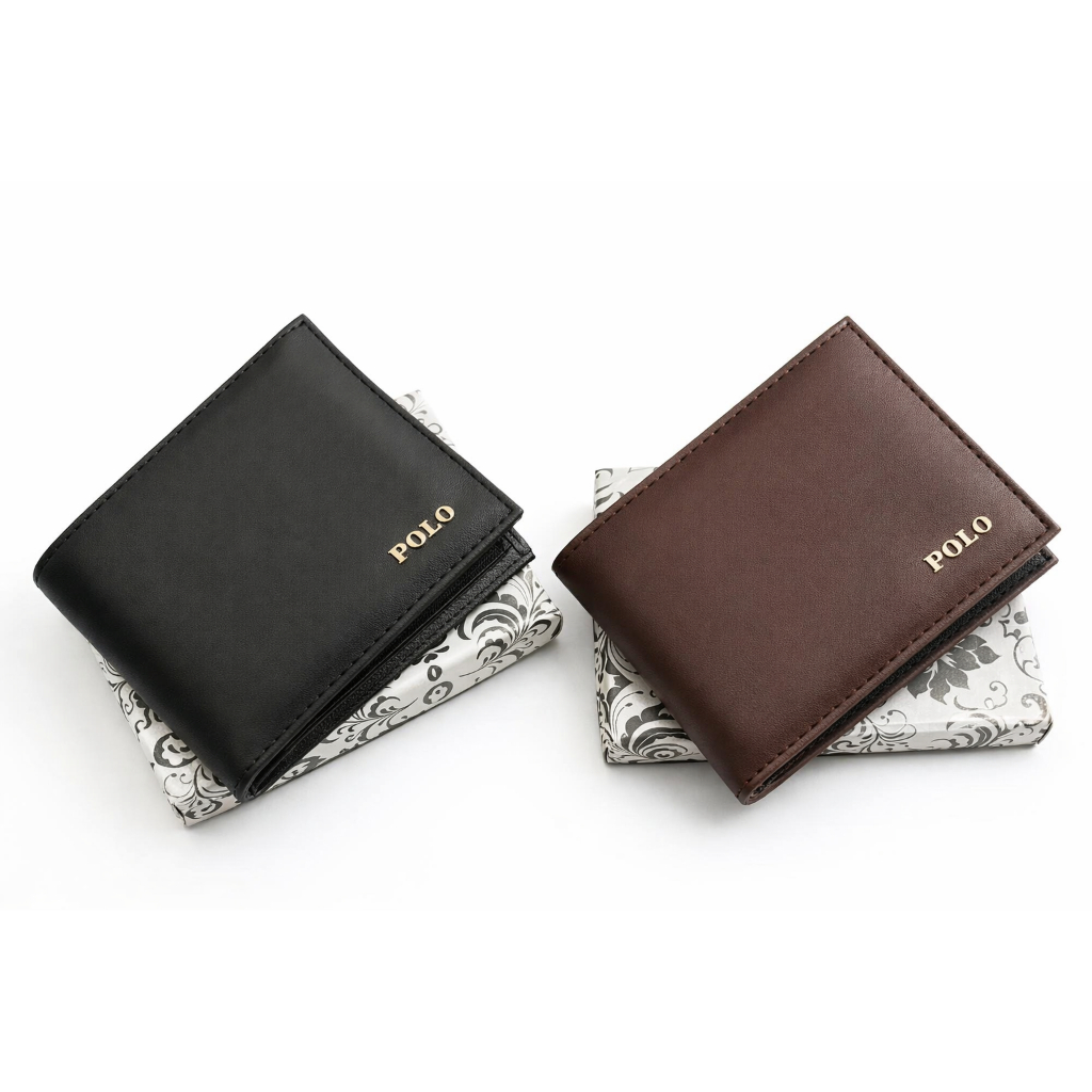 Dompet Pria Pendek POLO Kulit Sintetis Premium – Slim Elegan Minimalis