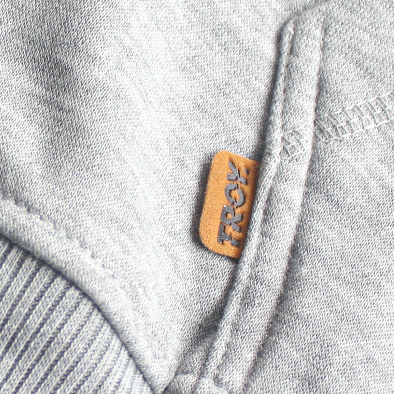 Troy Company Zipper Hoodie Misty Grey Clover Hexa - Hoodie Zipper Hoodie Abu Misty ZHD 3181