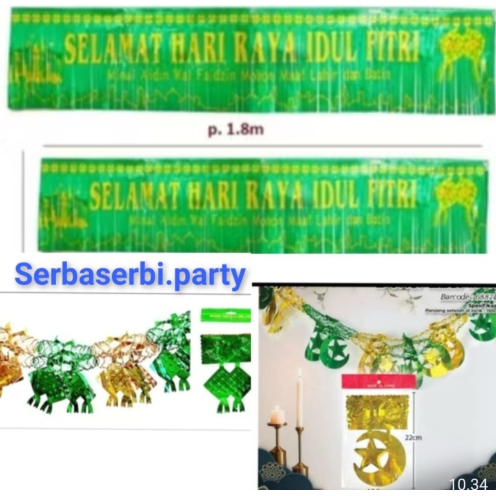 Garland Idul Fitri / Hiasan Lebaran / Garland Selamat Idul Fitri/ Selamat Hari Raya