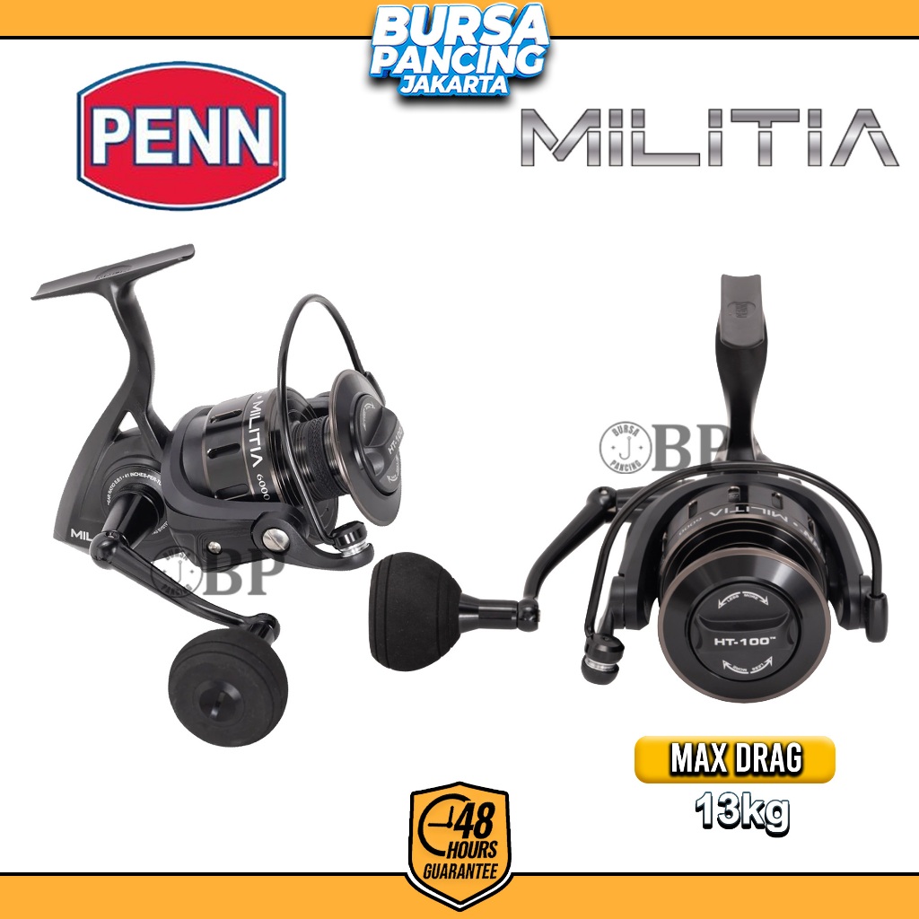PENN Reel Pancing MILITIA 4000 - 8000 Original Spinning Reel Full Metal HT-100 Drag System