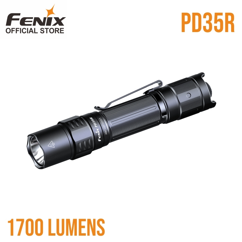 Fenix PD35R Senter Taktis Tactical Flashlight LED 1700 Lumens 353 Meter Rechargeable Worklight