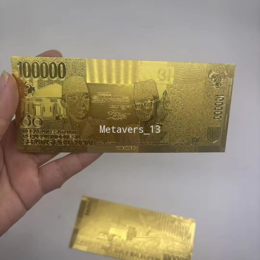 Goldfoil soekarno 100000 edisi gedung dpr