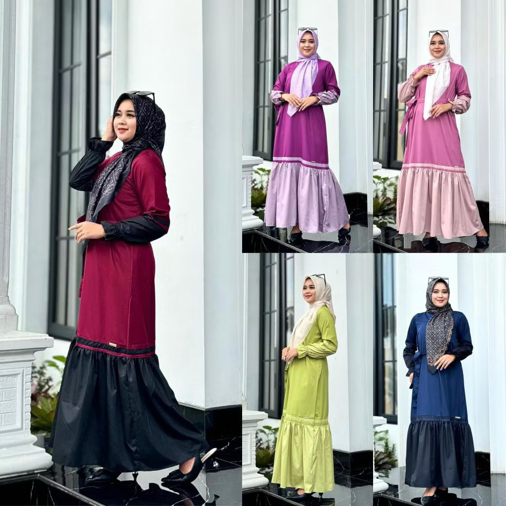 [READY] LALA DRESS by JOURNEY SCARVES / Gamis Polos Toyobo