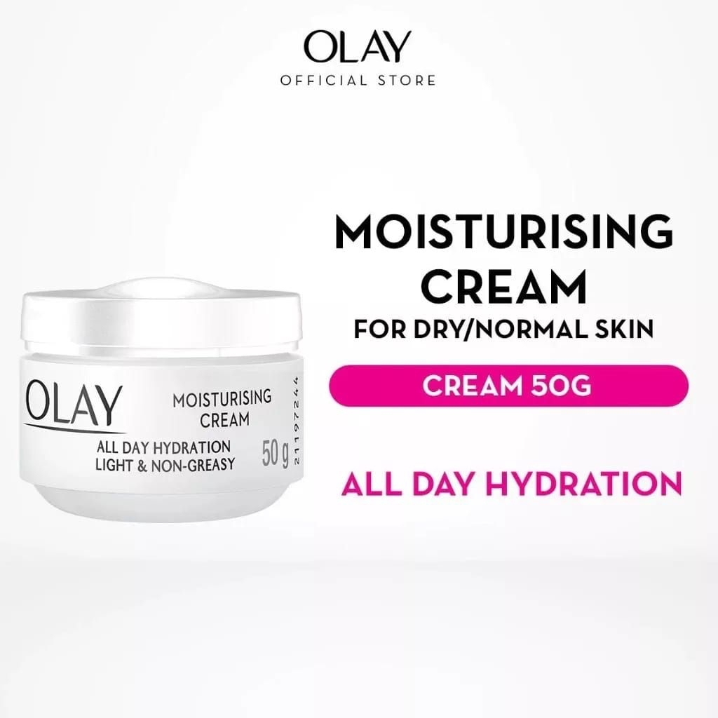 Olay Krim Pelembab Pencerah Wajah Natural White Moisturising Cream Brightening 50 gr 50gr