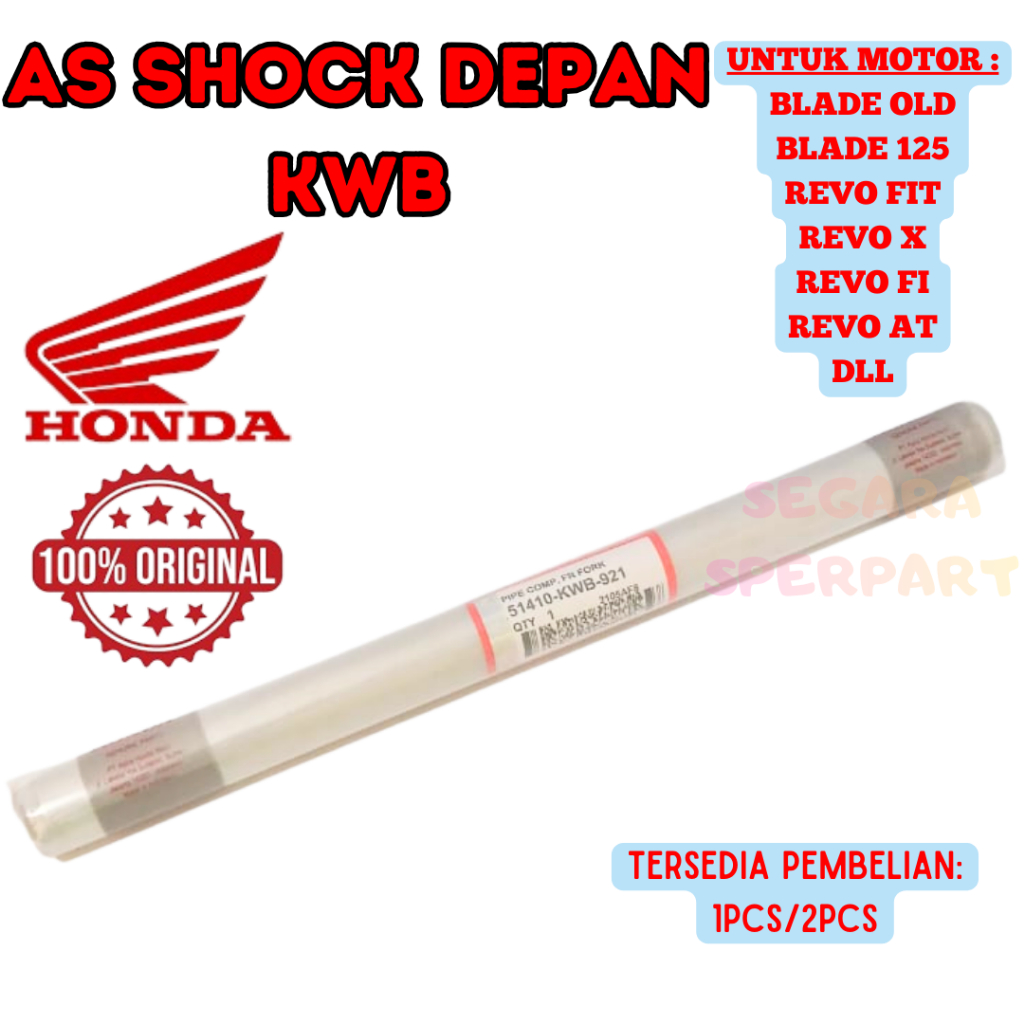AS SHOCK DEPAN 1&2 PCS KODE KWB HONDA ORIGINAL UNTUK MOTOR BLADE 110(OLD/NEW) REVO ABSOLUTE REVO FIT