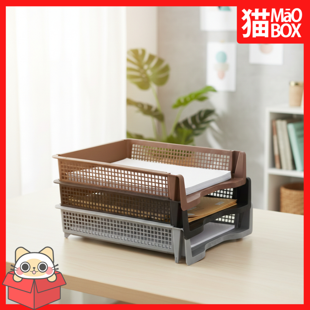 RAK MEJA KERTAS A4 / RAK MEJA SUSUN / RAK KERTAS KANTOR - MAOBOX