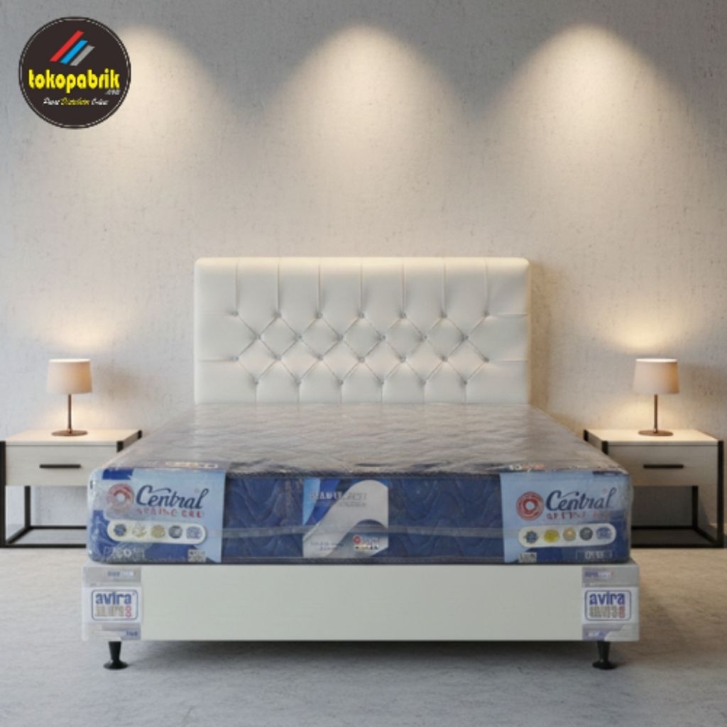 Speingbed central deluxe divan + springbed central 160x200 springbed 180x200 springbed murah tasikma