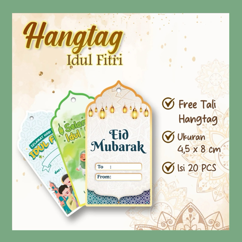 Hang Tag Lebaran Idul Fitri Hampers box Hang Tag idul Fitri Tag Hampers Lebaran