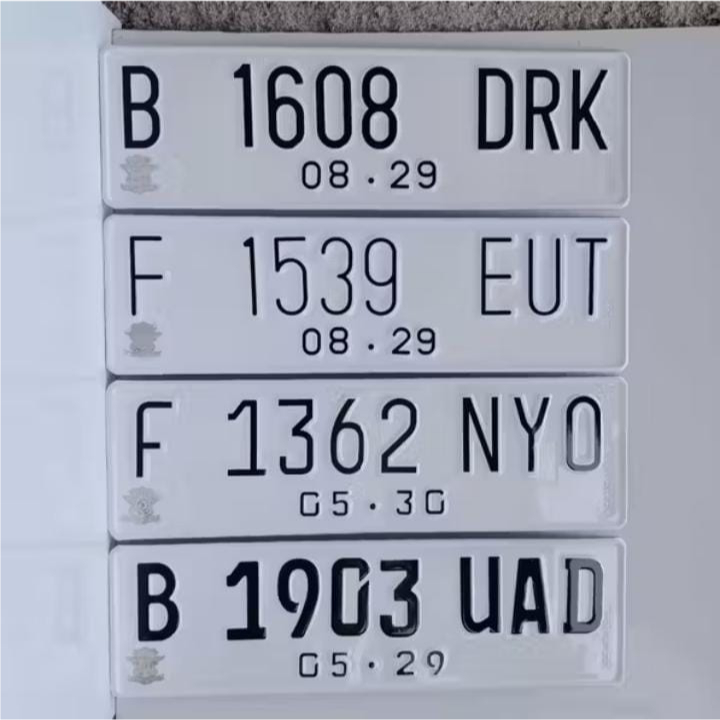 sticker plat mobil sticker angka plat mobil lama stiker plat lama