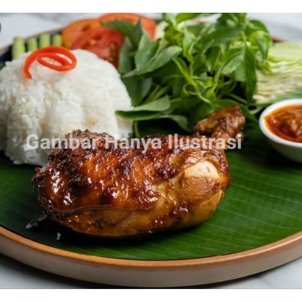 lalapan ayam bakar mnis pedas